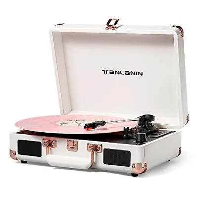 Vinyl Record Player Bluetooth Vintage 3speed Portable Suitcase Turntables With B • $85.24