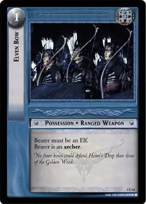 LOTR: Elven Bow [Ungraded] The Two Towers Lord Of The Rings TCG Decipher • $0.99