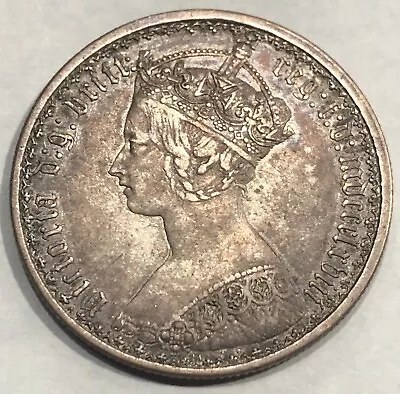 Great Britain 1868 Queen Victoria Gothic Head Silver Florin • $675