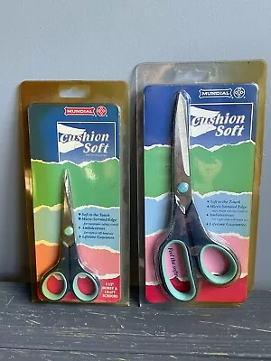 2 Pair Mundial Cushion Soft  5.5  Craft & 8  Dressmaker Shears Scissors • $17.50