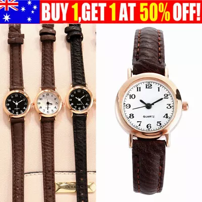 Retro Women Watch Small Ladies Wristwatch Vintage Leather Bracelet Watch New • $10.99