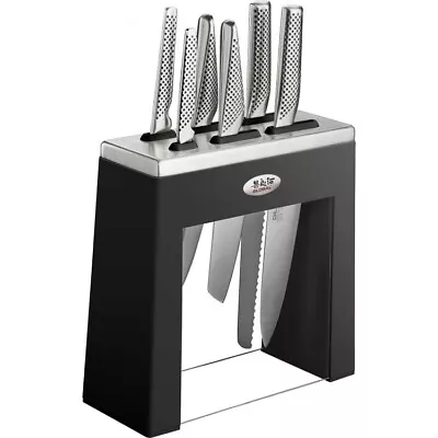 Global Kabuto 7pc Knife Block Set Black 79620 • $461.90