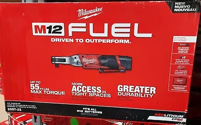 Milwaukee (2557-22) M12 FUEL Li-Ion Brushless 3/8 In. Ratchet Kit **Open-Box** • $210.99