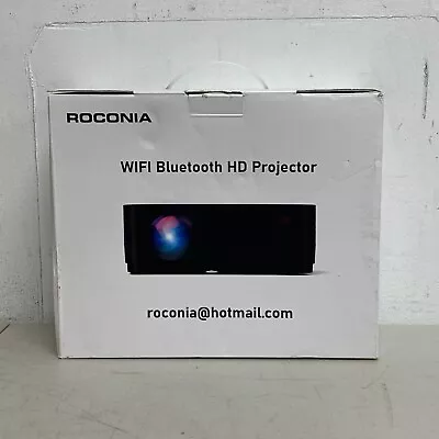 Roconia 5G WiFi Bluetooth Native 1080P 9800LM FHD 4k Movie Projector W/ Screen • $38.22