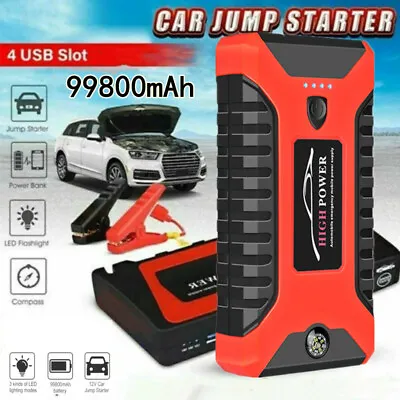 $65.99 • Buy Jump Starter 99800mA Portable 12V Car Battery Power Bank Booster Battery Charger
