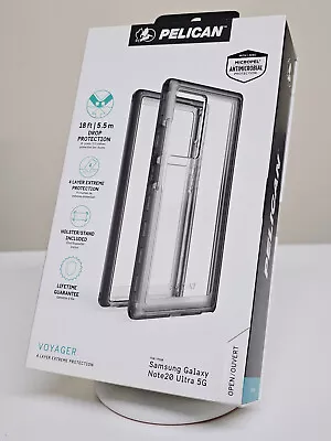 Pelican Voyager Phone Case & Holster – Samsung Galaxy Note20 Ultra 5G Clear/Gray • $16.99