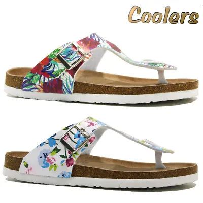 Ladies Comfort Summer Beach Buckle Slip On Flat Wide Mules Sliders Sandals Size • £6.95