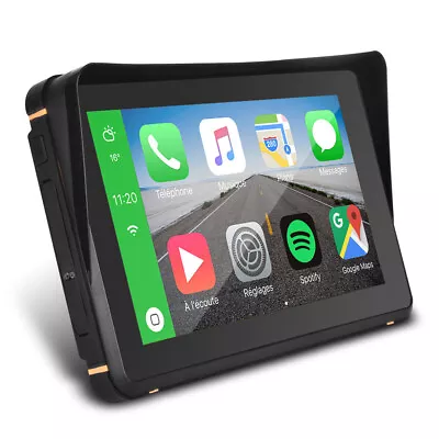 Motorcycle Radio GPS Navigation Stereo 7in HD Touch Screen Android CarPlay Auto • $148.40