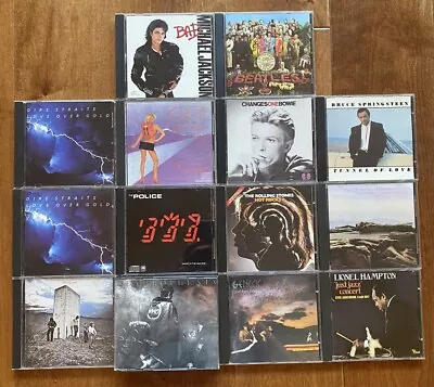 14 1980s Non-Target Rock Cd's W. Germany Japan DIRE STRAITS Rolling Stones WHO • $49.95