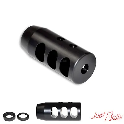 Muzzle Brake Recoil Compensator W/ Jam Nut + Crush Washer 1/2 X28 Steel • $16.99