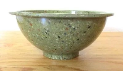 Vintage Texas Ware Confetti Splatter Melmac Green Confetti Dots 8  Mixing Bowl • $25