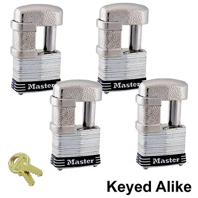 Master Latch Lock - (4) Keyed Alike Trailer & Multi Purpose Padlocks #37KA - 4 • $57.18