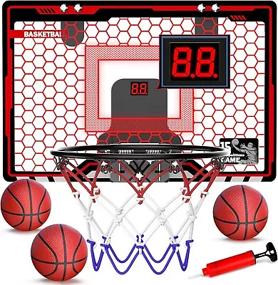 Mini Basketball Hoop System Indoor Outdoor Home Office Over The Door Net Goal • $33.99