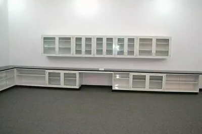36 Ft Base & 15 Ft Uppers Laboratory Cabinets / Casework  Furniture / E1-499 • $16860