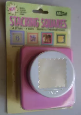 McGill Stacking Squares Paper Punch Scallop Square 1 9/16 Inch NEW LOWSHIP • $5.99