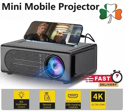 MINI Projector Home Cinema Portable LED Video Projectors HD 1080P HD Smart3d Box • £82.55