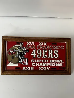 Custom 49ers Liscence Plate Clock Memorabilia Niners Football NFL • $14.99