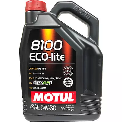 Motul 8100 Eco-Lite Synthetic Motor Oil 5W30 - 5 Liter • $46.52