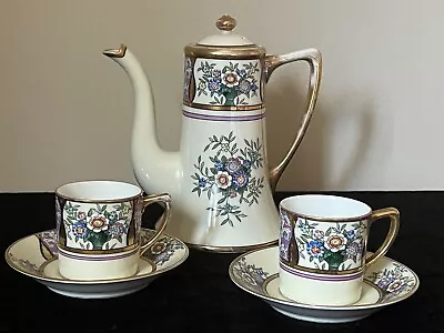 Lovely Japanese Noritake Porcelain Coffee Set C.1920s • £45