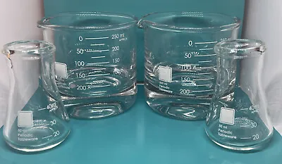 Periodic Tableware Laboratory Beaker Rocks And Shot Glasses Set Of 2 • £26.06