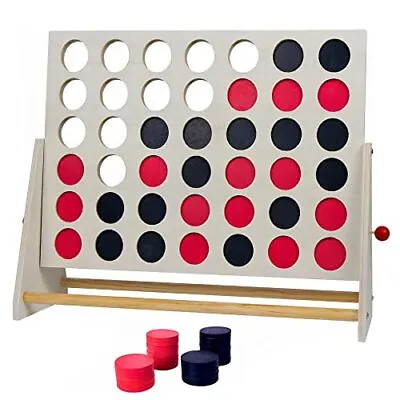 $66.14 • Buy 4 In A Row Giant Game Set | Classic Wooden Connect Game | 1.5FT Height