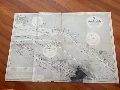 Admiralty Chart - No.2007 - DUMBARTON To GLASGOW RIVER CLYDE -  1934 Edn. • £19.99