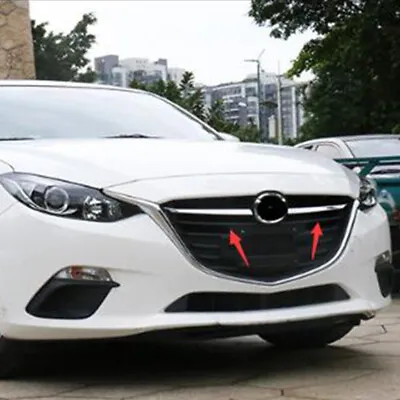 2Pcs ABS Chrome Front Grill Grille Strip Trim Cover For Mazda 3 Axela 2017-2018 • $18.99