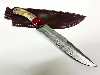 Handmade Custom Chef Knife Resin Handle Cutting Kitchen Chopping Damascus Steel • $6.05