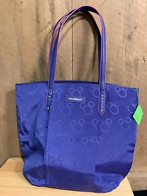 NWT Vera Bradley Disney Parks Mickey Heads Purple Poly Tote Bag • $124.95