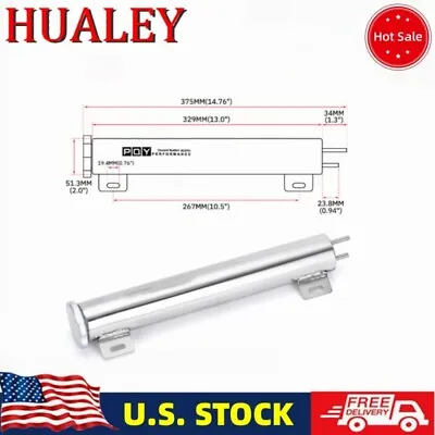 2  X 13  Polished Stainless Steel Radiator Coolant Overflow Puke Tank Can 20OZ • $20.70