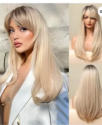 Honygebia Long Blonde Wig With Fringe • £15