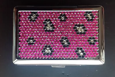 £5.50 • Buy Super King Cigarette Case DIAMANTE FLOWERS 16 Superking Cigarettes