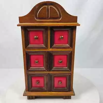 Vintage Japan Wood Jewelry Music Box W/ Drawers 11x7x6.5 Inch • $69