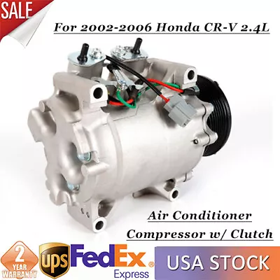 A/C Compressor For 2002 2003 2004 2005 2006 Honda CRV CR-V L4 CO 10663AC  2.4L  • $76.95