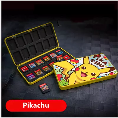 For Nintendo Switch Cards Game Card Case Cover Storage Box Holder Pikachu • $17.99