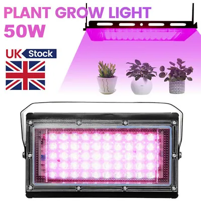 £11.69 • Buy 50W Plant LED Grow Lights Light Full Spectrum Indoor Hydroponic Flower Lamp UK
