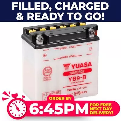 Genuine Yuasa YB9-B High Power Bike Motorbike Motorcycle Battery YB9B • £44.61