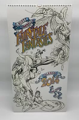 J Scott Campbell 2014 Fairytale Fantasies B/w Calendar Sealed  Rare Oop • $34.99