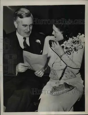 1940 Press Photo Charles Edison Receives Congratulations After Elected Governor • $19.99