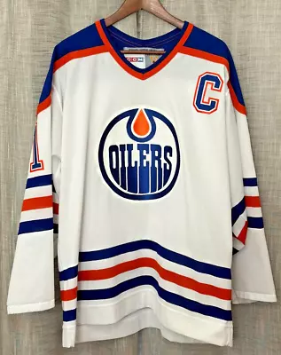 Mark Messier EDMONTON OILERS ADULT LARGE CCM  JERSEY Vintage Hockey • $174.99