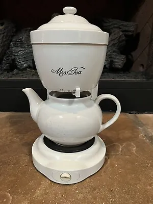 Mrs. Tea 6 Cup Automatic Hot Tea Maker  HTM1 By Mr. Coffee - Ceramic Pot White • $40