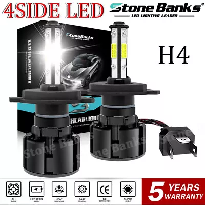 9003 H4 LED Headlight Bulbs Kit 360000LM 6500K High/Low Beam Super Bright White • $13.99