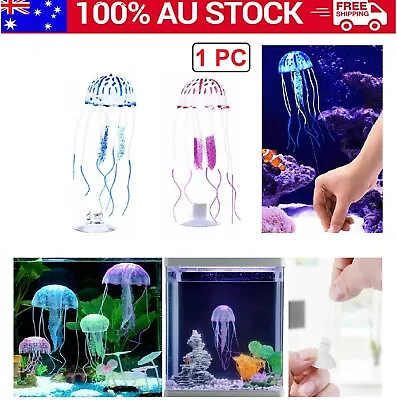 Fish Tank Glowing Beauty Artificial Decorative Fake Silicone Aquarium Jellyfish • $12.49