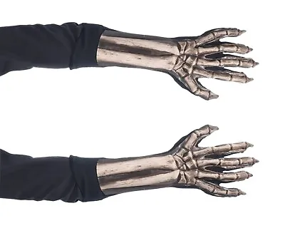 Skeleton Hands Undead Death Reaper Scary Adult Halloween Costume Gloves • $23.95