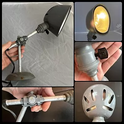 O.C White Light  Articulating Industrial Machine Lab Clamp Lamp Antique Vintage • $199