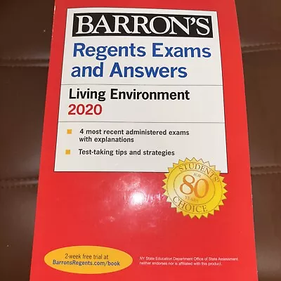 Barron's Regents NY Ser.: Regents Exams And Answers: Living Environment 2020 By • $15