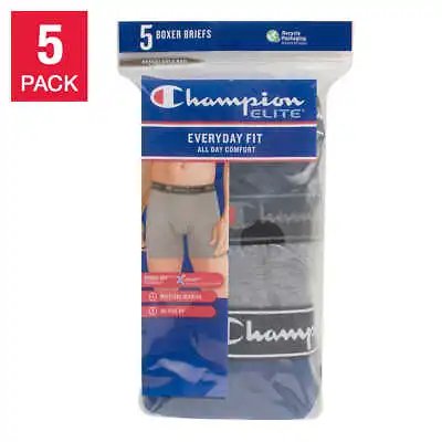 Champion Elite Men's Boxer Briefs 5 Pack Everyday Fit New Free Shipping  • $25.93