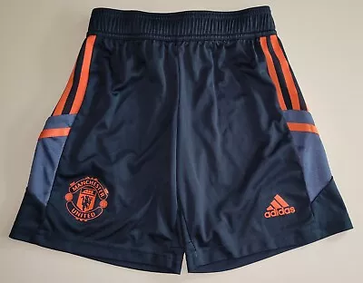 Kids Manchester United Training Shorts - Navy In Excellent Condition 9-10 Yrs • £9.99