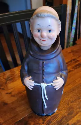 Vintage Goebel Pottery Friar Tuck Monk Decanter Bottle Germany 10 1/2  Tall • $10