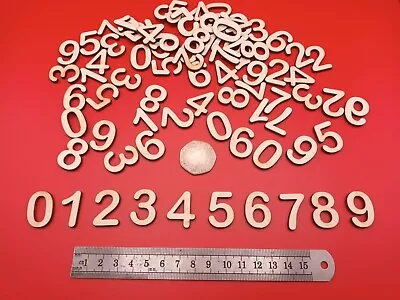 Wooden NUMBERS Sets Pack Craft Wedding Card Making Number Craft 24mm Height Ply • £9.99